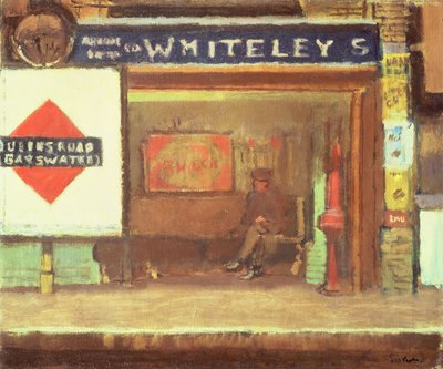 Queens Road Station, Bayswater, c.1916 by Walter Richard Sickert